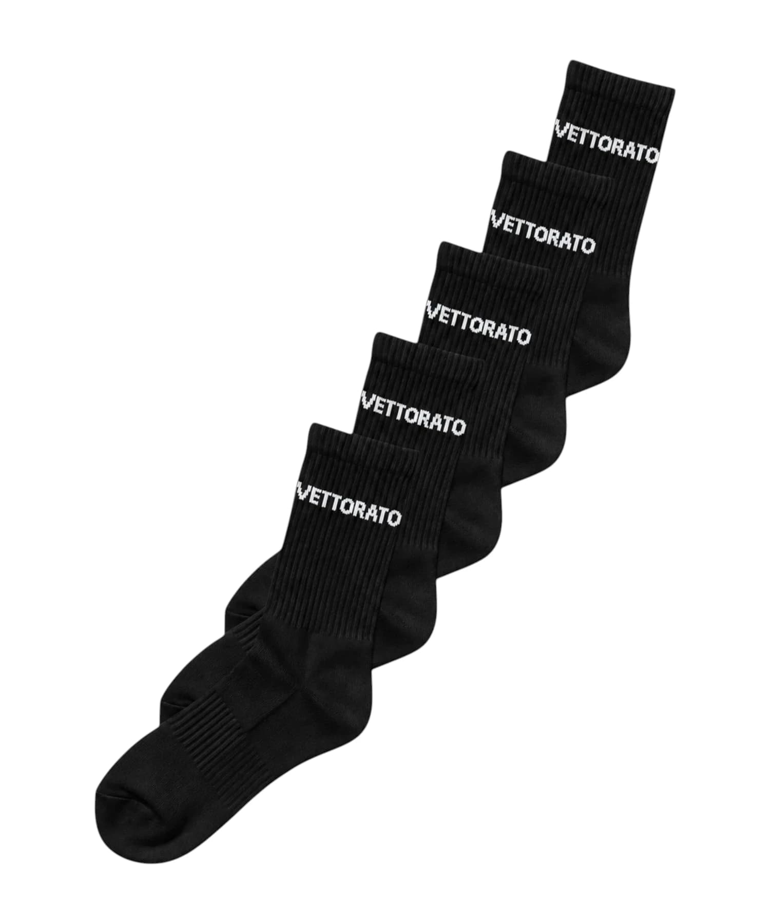 Vettorato-tennisstrumpor 5-pack, svarta